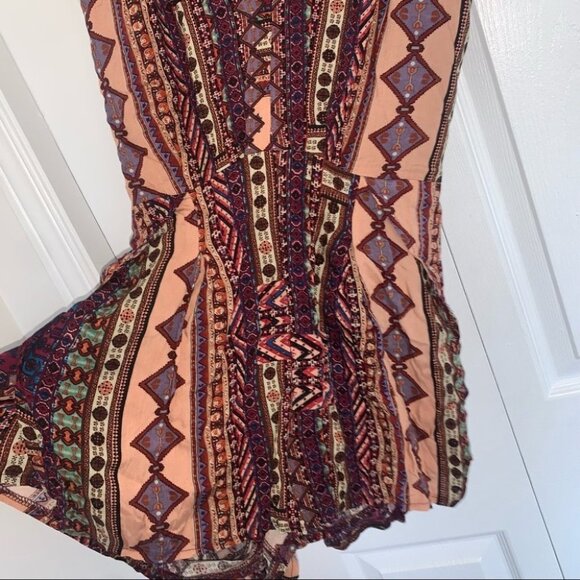 Jaase Sleeveless Romper Size Extra‎ Small XS Multicolour Bohemian Flowy Shorts - Picture 5 of 10